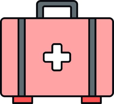 tıbbi ve sağlık çizgisi vektör simgesi.