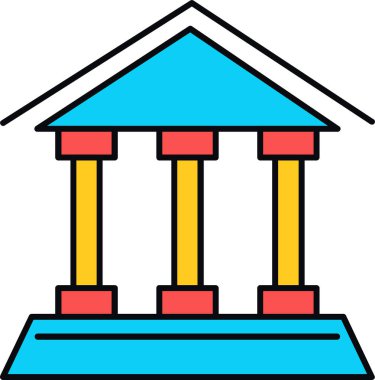 bina simgesi, vektör illüstrasyonu