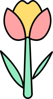 bir çiçek vektör simgesi