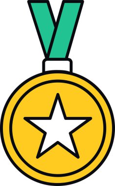 Madalya altın vektör simgesi