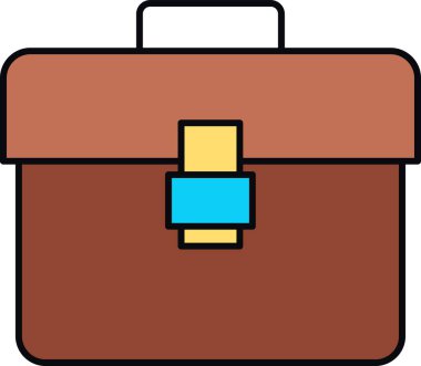 Evrak çantası ikonu, vektör illüstrasyonu. düz tasarım biçimi