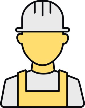 İnşaat işçisi vektör simgesi