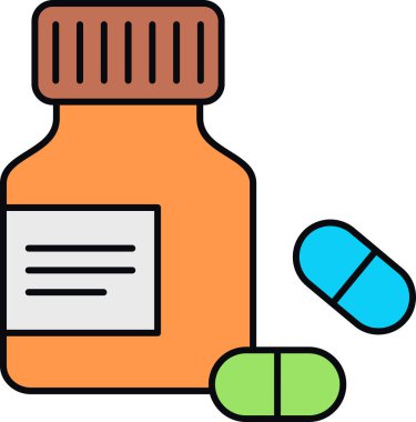 İlaç şişesinin vektör çizimi