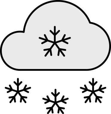 Kar ikonu hazır. vektör illüstrasyonu