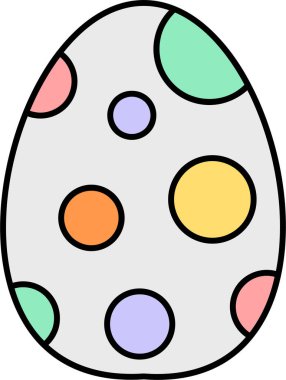 Tatlı bir paskalya yumurtasının vektör çizimi