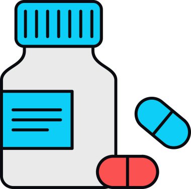İlaç ve sağlık hizmetlerinin vektör illüstrasyonu
