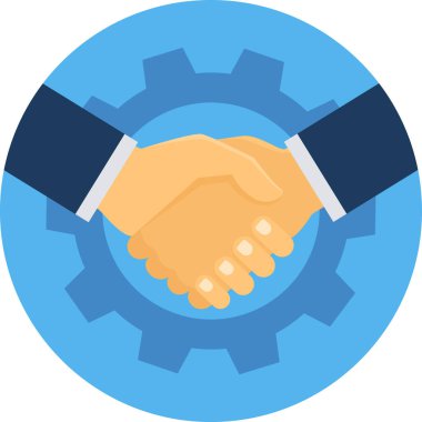 El sıkışma vektör simgesi. takım çalışması konsepti.