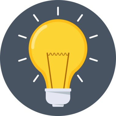 Bir ampul simgesi üzerine fikir tasarımı