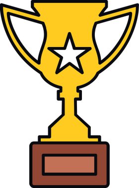 kupa kazanan vektör simgesi