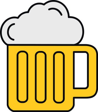 bira ve cips vektör simgesi