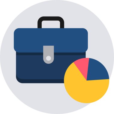 iş ve finans düz vektör simgesi