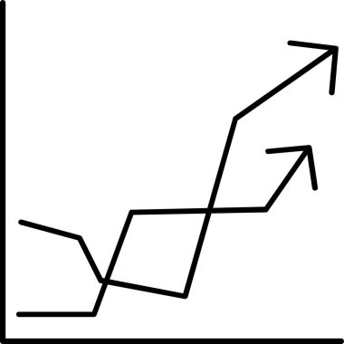 Siyah beyaz iş simgesinin vektör illüstrasyonu
