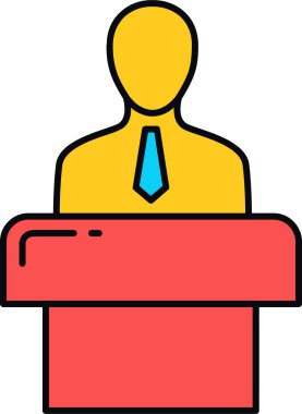 iş & ofis satırı vektör simgesi.