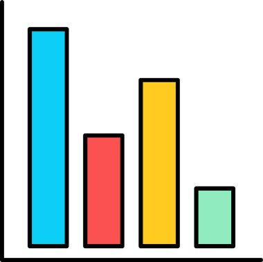 bar çizelgesi simgesi, vektör, illüstrasyon