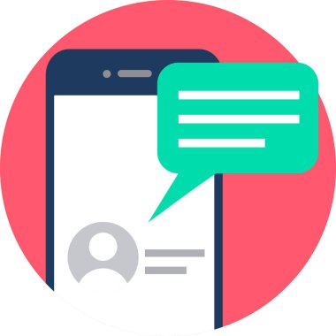 İleti düz vektör simgesi