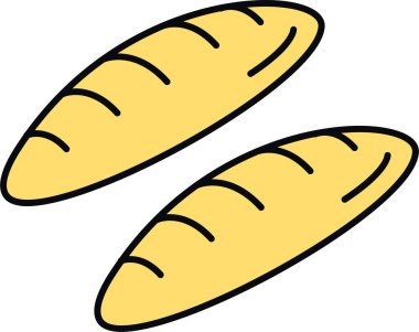 Çizgi film ekmeğinin vektör çizimi