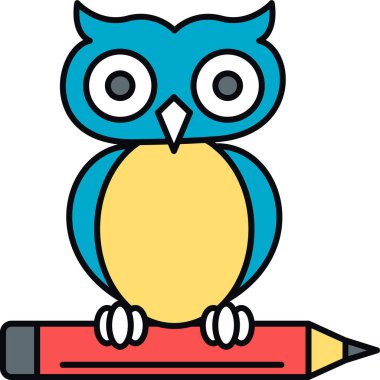 Beyaz arkaplanda Baykuş vektör illüstrasyonu