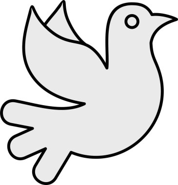 Çizgi film kuşunun vektör çizimi