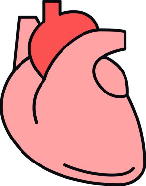 Bir kalbin karikatür çizimi.