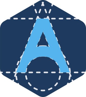 F harfinin vektör illüstrasyonu