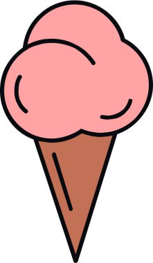 karikatür dondurma koni