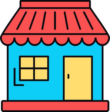 Mağaza inşaatının vektör illüstrasyonu