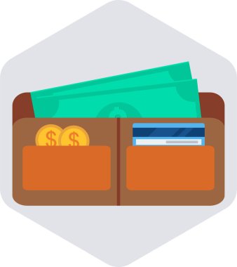 Banka ve para ikonu. vektör illüstrasyonu