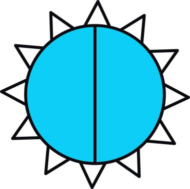 Beyaz arkaplanda güneş simgesi