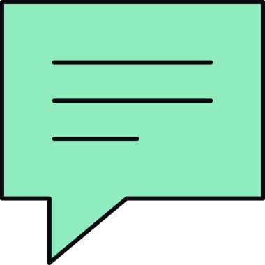 konuşma balonu simgesi, vektör illüstrasyonu