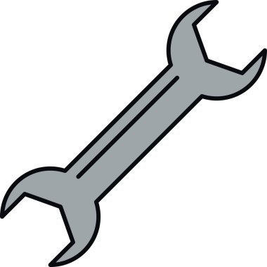 İngiliz anahtarının karikatür çizimi