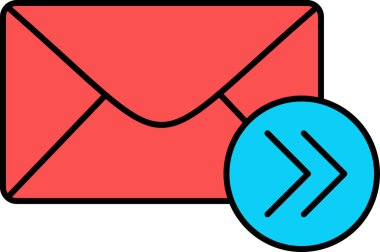 Bir mektup ve e- postanın vektör çizimi 