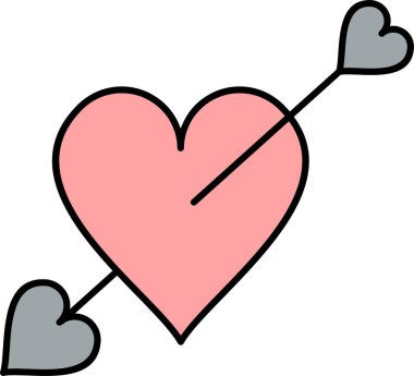 Beyaz arka planda izole edilmiş siyah bir kalp simgesi. aşk sembolü illüstrasyonu