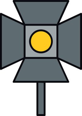 Siyah arkaplanda bir teleskop simgesi