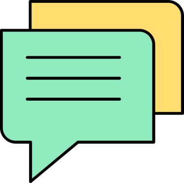 konuşma balonu simgesi, vektör illüstrasyonu