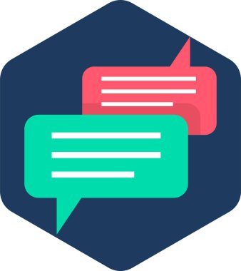 sohbet düz vektör simgesi