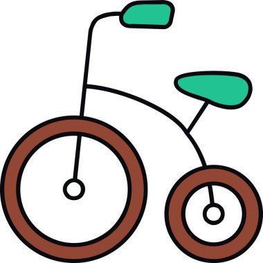 Çizgi film bisikletinin vektör çizimi 