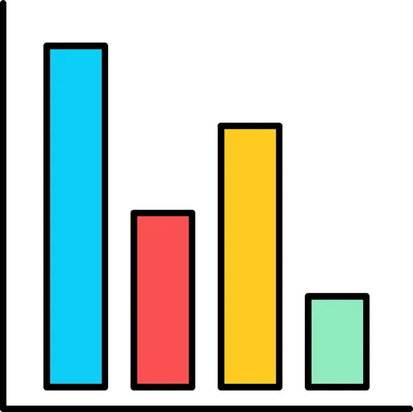 Icône Diagramme Barres Vecteur Illustration — Image vectorielle