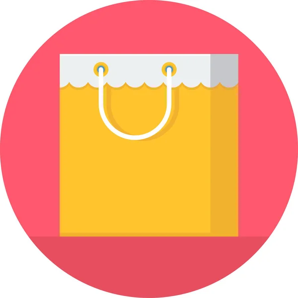 Saco Compras Ícone Vetor Ilustração — Vetor de Stock