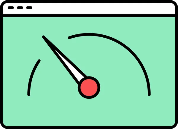 Icône Compteur Vitesse Illustration Vectorielle — Image vectorielle