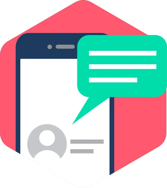 Mobile Chat Icône Vectorielle — Image vectorielle