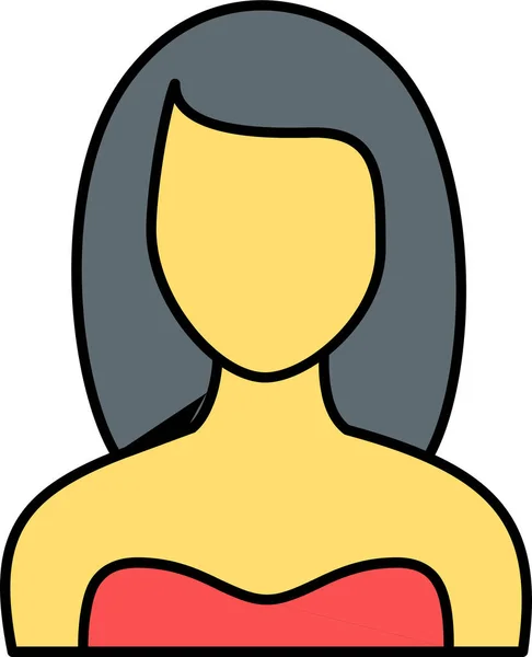 Une Illustration Dessin Animé Visage Femme — Image vectorielle