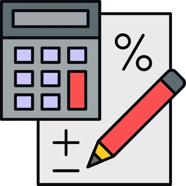 Calculator Grafiek Vector Pictogram — Stockvector