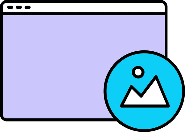 Illustration Vectorielle Écran Bleu Avec Message — Image vectorielle
