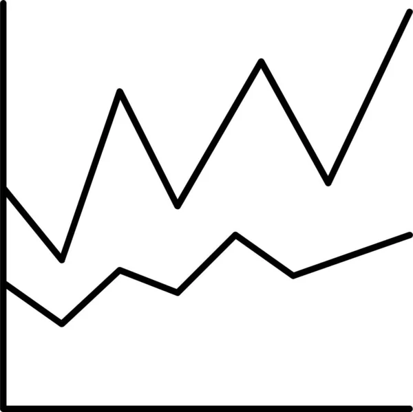 ビジネスグラフのアイコンのベクトル図 — ストックベクタ