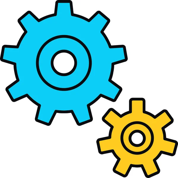 Gear Line Vector Icon — Stock Vector