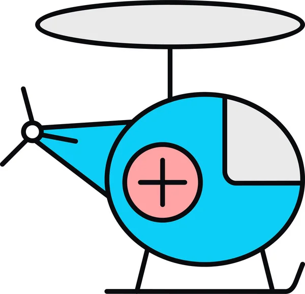 Een Cartoon Illustratie Van Een Helikopter — Stockvector