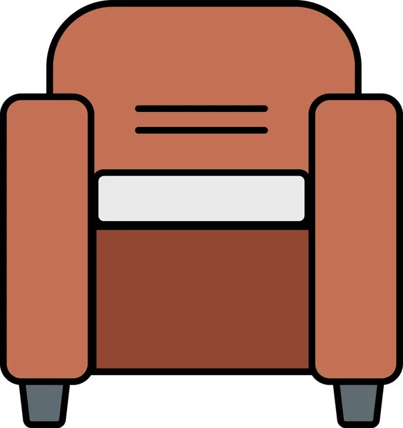 Uma Ilustração Dos Desenhos Animados Uma Cadeira Dormir —  Vetores de Stock
