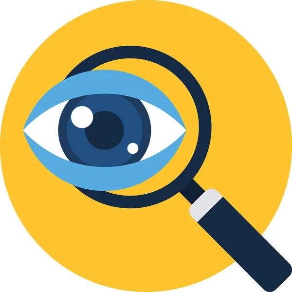 Bir büyüteçle bakan insan gözünün vektör çizimi