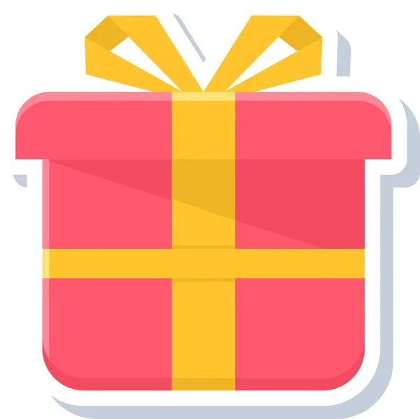 Caja Regalo Con Arco Ilustración Vectorial — Vector de stock