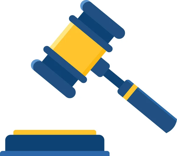 Judge Gavel Vector Icon — Stock Vector